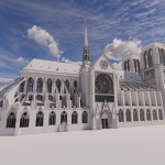 修复巴黎圣母院的3d模型