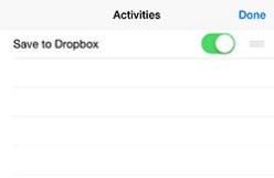 打开“保存到Dropbox”并点击“完成”