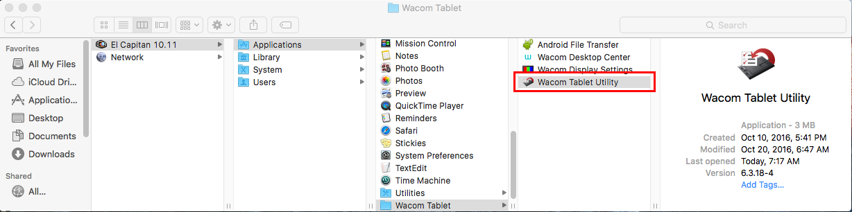 双击Wacom平板实用程序。