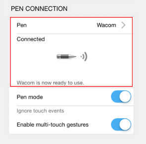 在SketchBook Mobile中配对您的手写笔